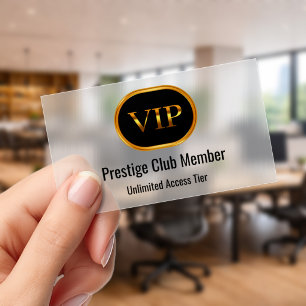 Classy Premium VIP Access Membership Cards Clear Business Cards