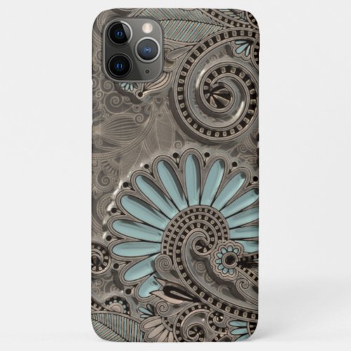 Classy Pretty Chic Damask Paisley Floral Pattern iPhone 11 Pro Max Case
