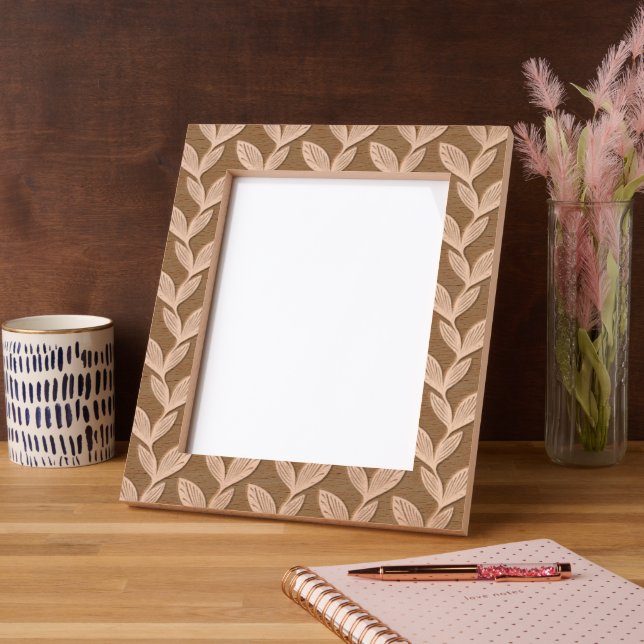      Classy Pretty Elegant Foliage Pattern Floral Engraved Frames (Left)