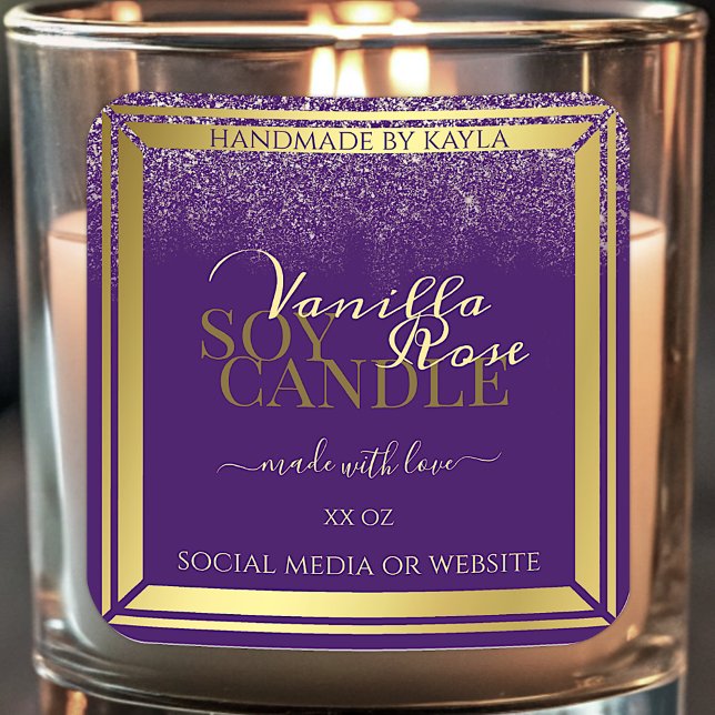 Classy Product Packaging Labels Purple and Gold (Creator Uploaded)
