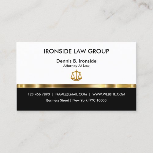 Classy Professional Attorney Business Card