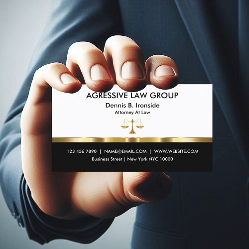 Classy Professional Attorney Theme Business Cards 