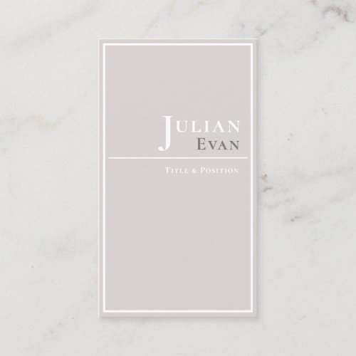 Classy Professional Beige Business Card