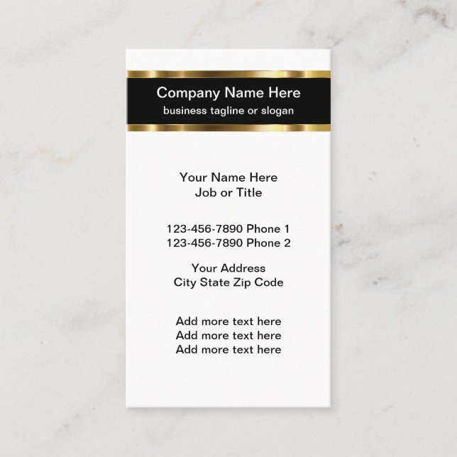Classy Professional Business Card Template (Front)