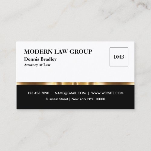 Classy Professional Glossy Attorney Business Card