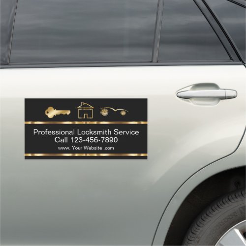 Classy Professionally Designed Locksmith Car Magnet