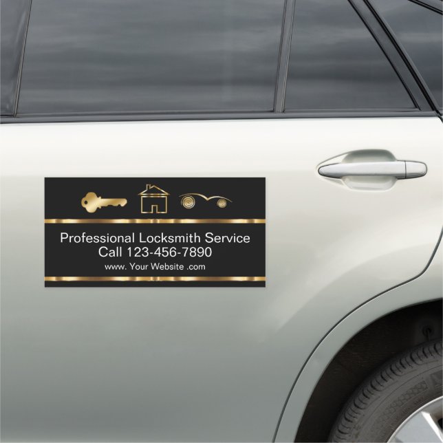 Classy Professionally Designed Locksmith Car Magnet (In Situ)