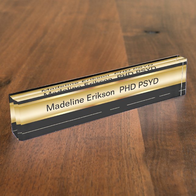 Classy Psychologist Office Desk Plaque Desk Name Plate (Side)
