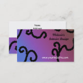 Classy Purple and Black Interior Design Business Card (Front/Back)