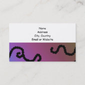 Classy Purple and Black Interior Design Business Card (Back)
