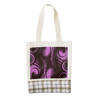 Classy Purple Black Abstract Zazzle HEART Tote Bag