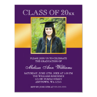 Purple Graduation Invitations & Announcements | Zazzle