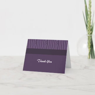 Classy Purple Thank You Card