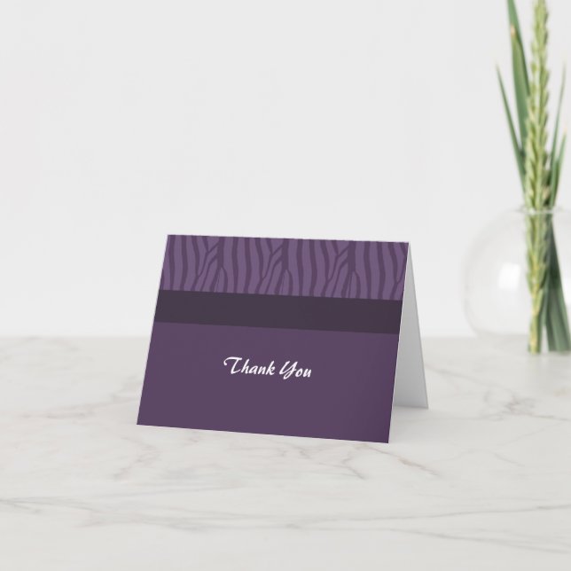 Classy Purple Thank You Card (Front)
