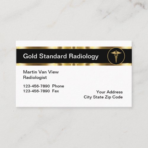 Classy Radiology Office Business Card