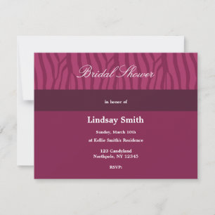 Classy Raspberry Bridal Shower Invitation