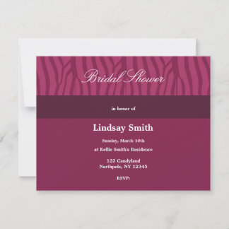 Classy Raspberry Bridal Shower Invitation