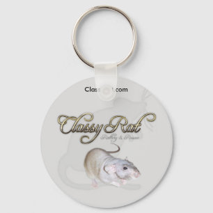 Classy Rat Rattery & Rescue Fancy Exotic Pet Rat Keychain