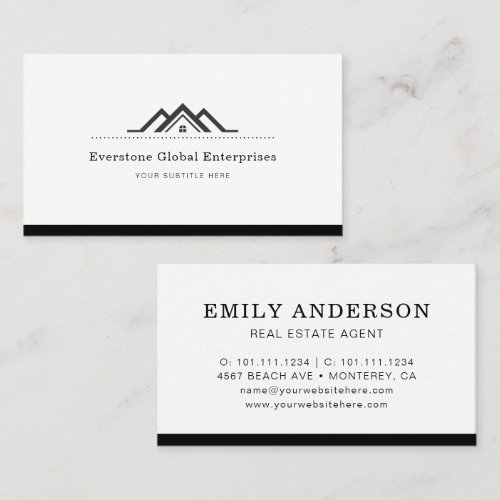 Classy Real Estate Agent Business  Card