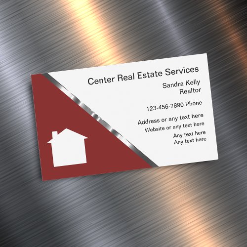 Classy Real Estate Agent Business Card Magnet