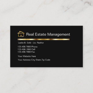 Classy Real Estate Agent Business Cards