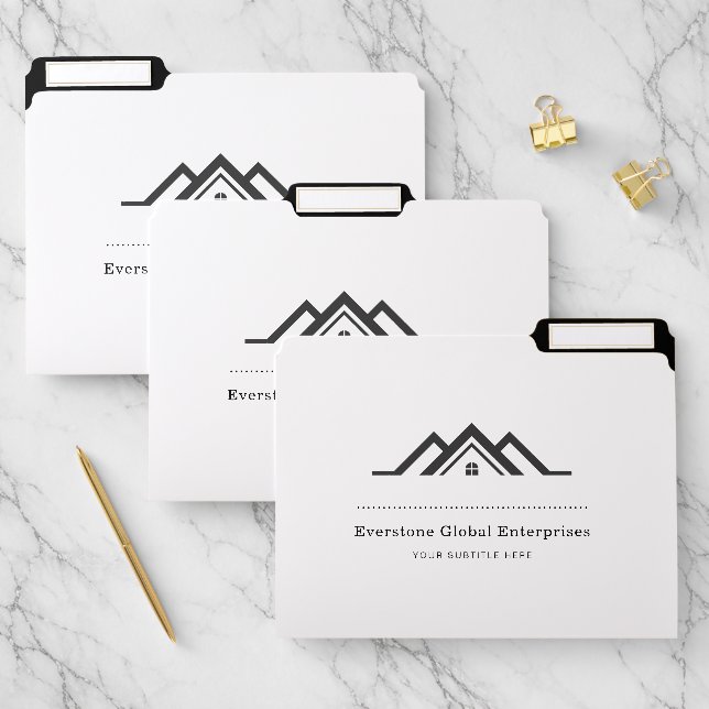 Classy Real Estate Agent Business  File Folder (Set)