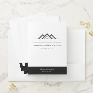 Classy Real Estate Agent Business Pocket Folder