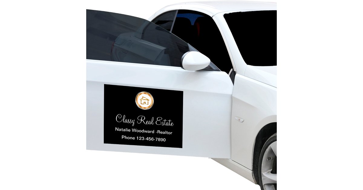 Classy Real Estate Agent Car Magnet | Zazzle