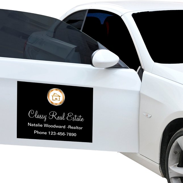 Classy Real Estate Agent Car Magnet (Creator Uploaded)