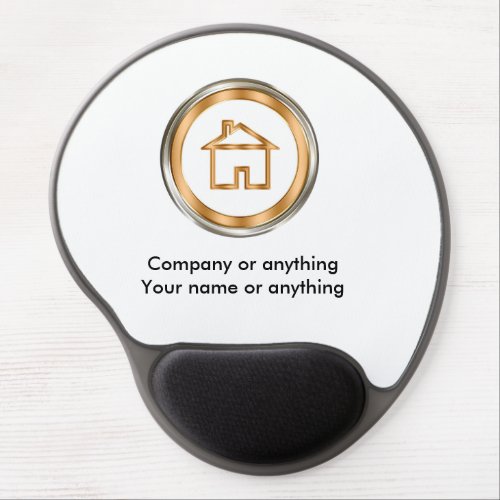 Classy Real Estate Agent House Emblem Gel Mouse Pad