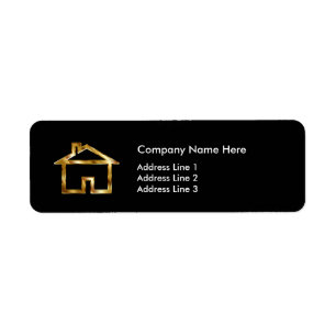 Classy Real Estate Agent Modern Design Label