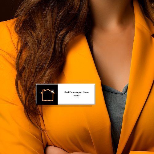 Classy Real Estate Agent Name Tags