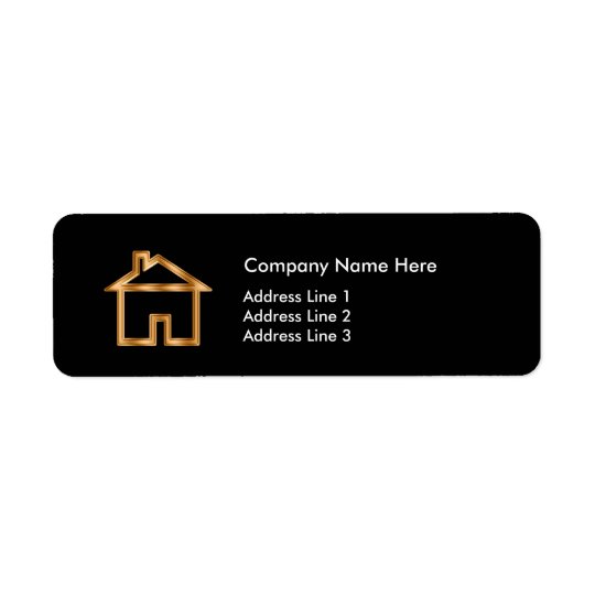 Classy Real Estate Agent Simple Layout Label