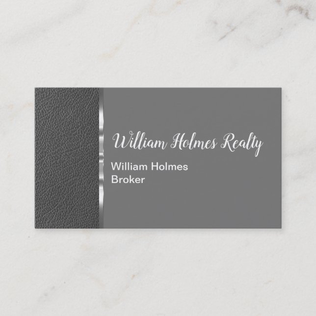 Classy Real Estate Broker Business Cards (Front)