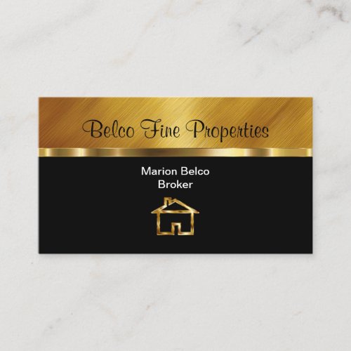 Classy Real Estate Broker Business Cards