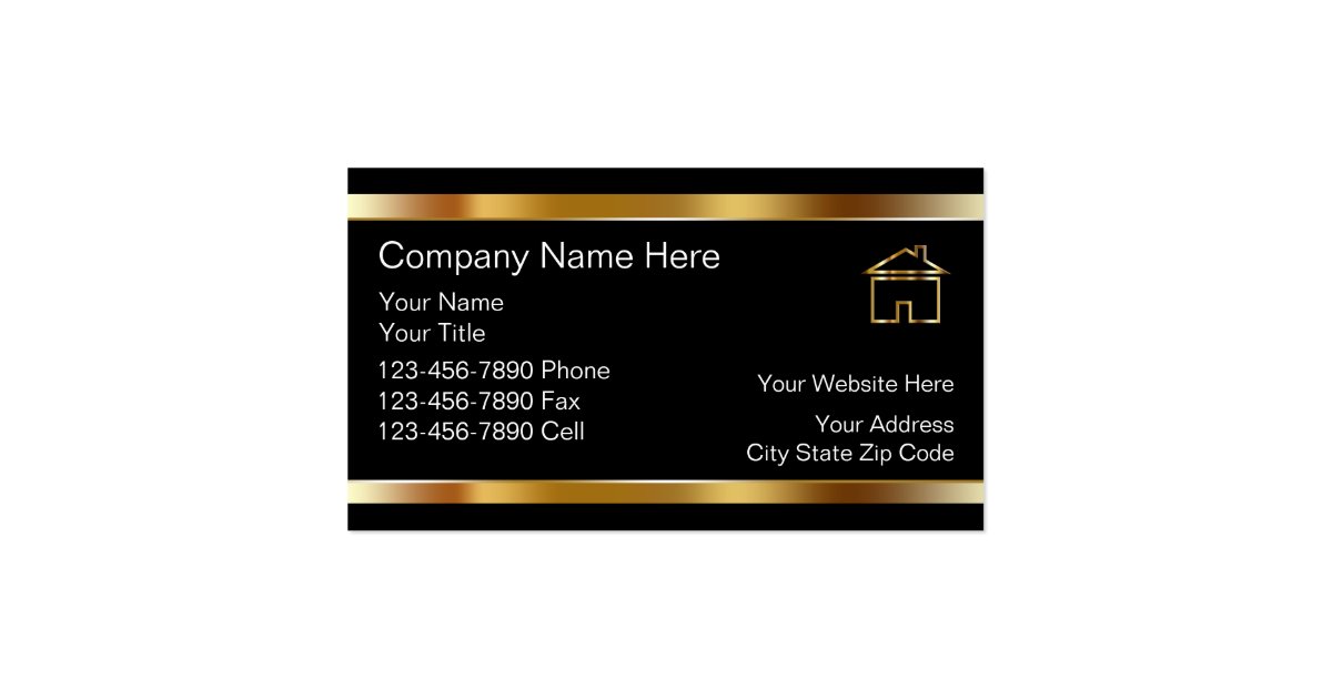 Classy Real Estate Business Cards | Zazzle