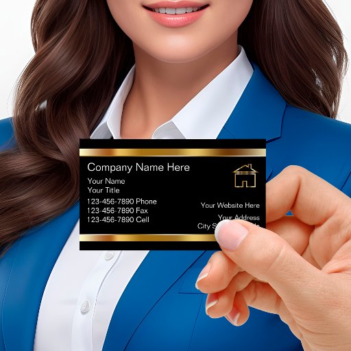 Customizable Classy Real Estate Business Cards