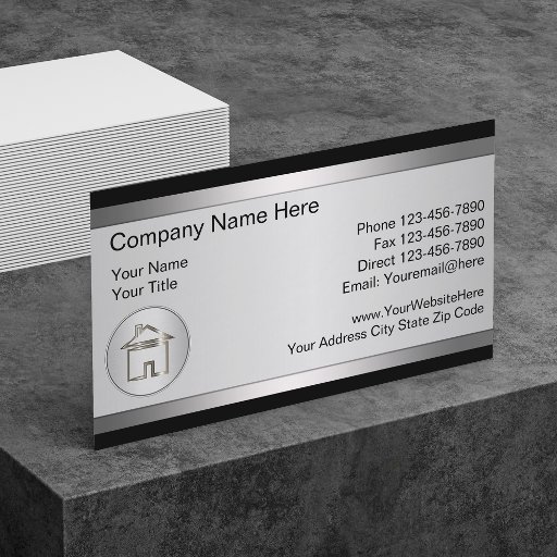 Customizable Classy Real Estate Business Cards
