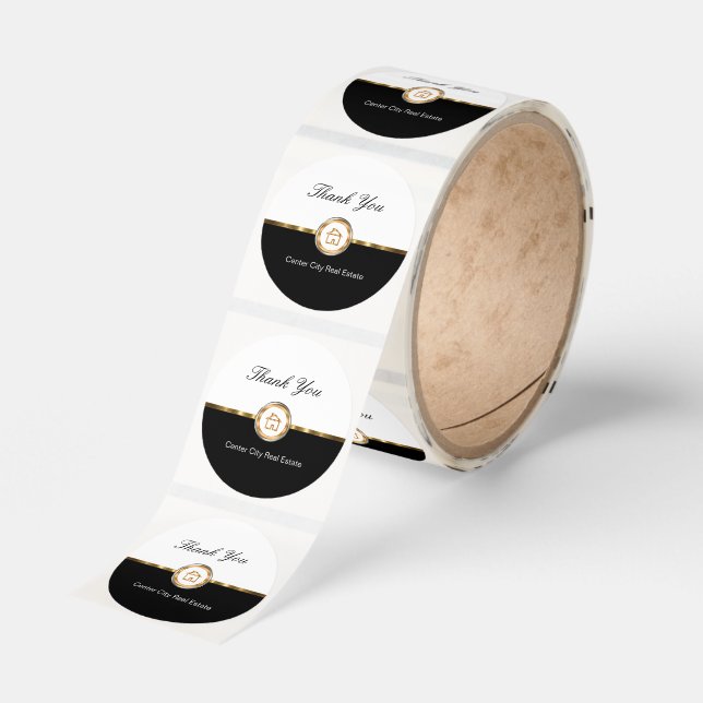 Classy Real Estate Client Thank You Roll Stickers (Roll)