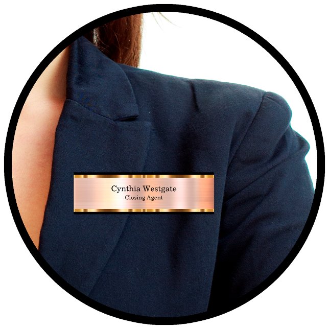 Classy Real Estate Closing Agent Name Tag (Creator Uploaded)
