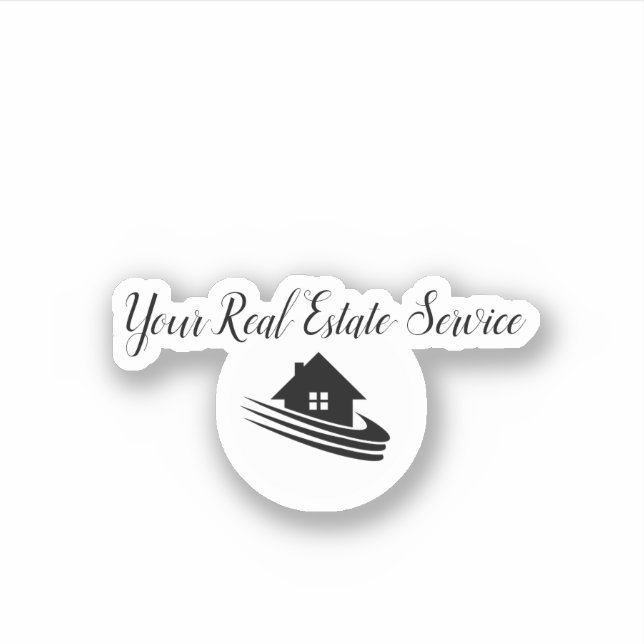 Classy Real Estate Cut Out Sticker (Front)