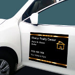 Classy Real Estate Gold House Symbol Car Magnet at Zazzle