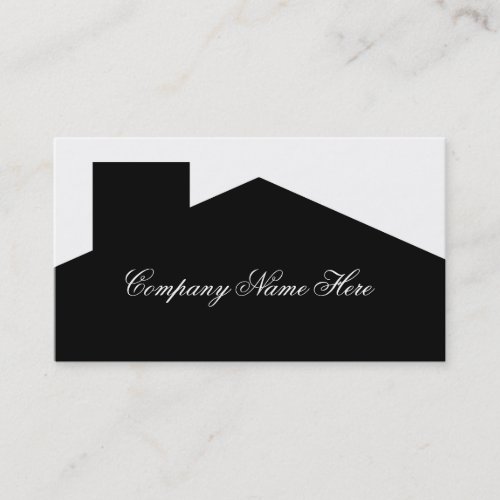 Classy Real Estate House Roof Business Card