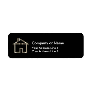 Classy Real Estate House Symbol Label