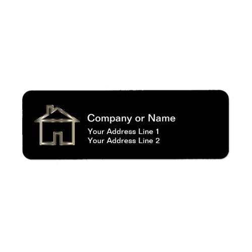 Classy Real Estate House Symbol Label