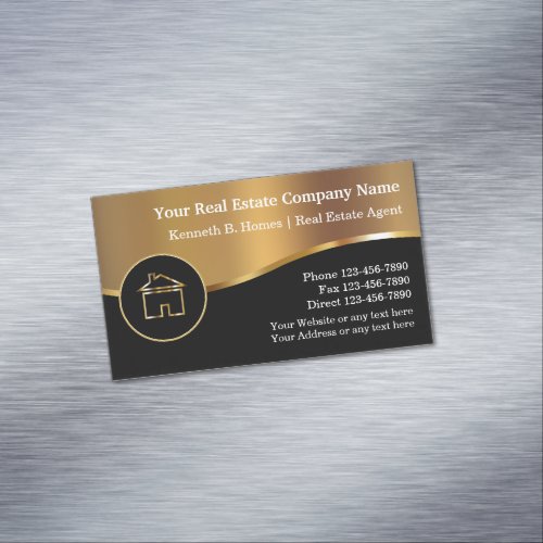 Classy Real Estate Industry Magnetic Business Card