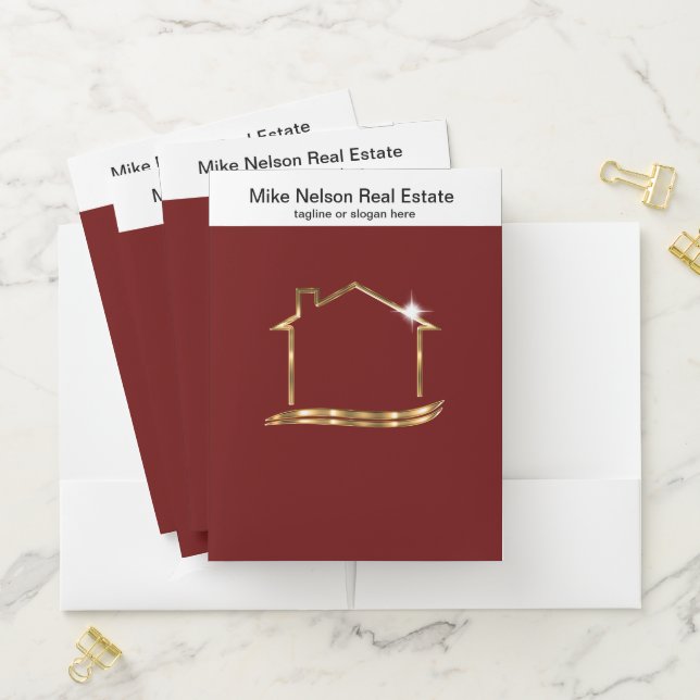 Classy Real Estate Promotional Pocket Folders (In Situ)