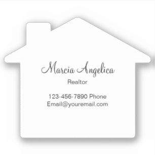 Classy Real Estate Sticker Label House Shape