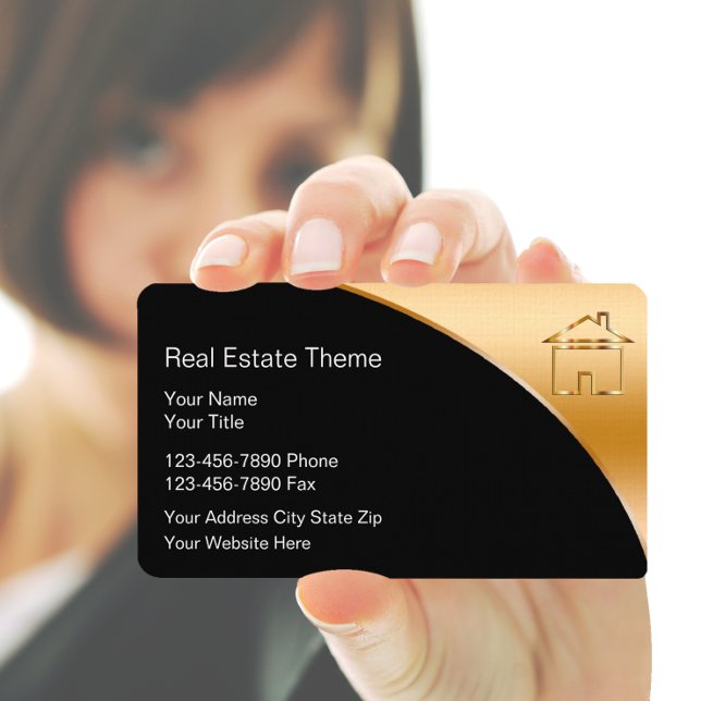 Classy Real Estate Theme Business Cards