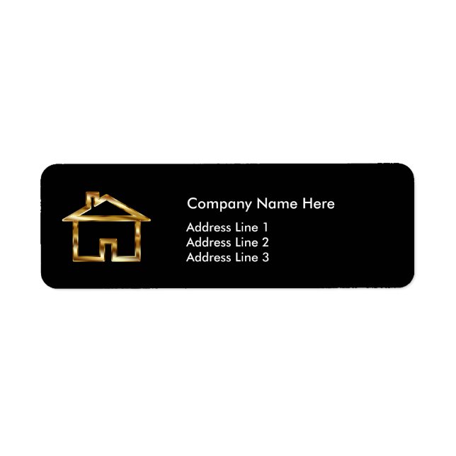 Classy Real Estate Theme Return Address Labels (Front)